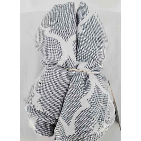 Nicole Miller Treillage Back Tab Blackout Window Curtain Panels Blue 52"x96" New - Picture 5 of 9